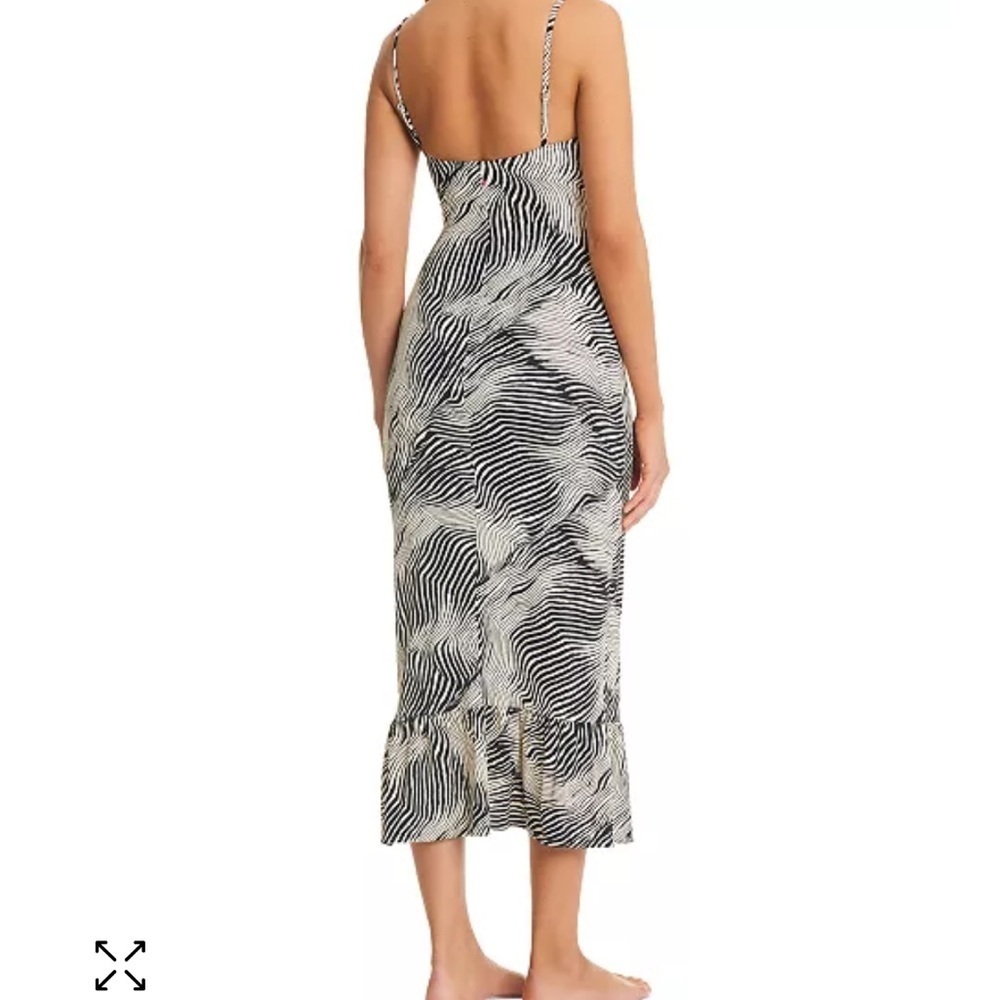 NWT Red Carter Black and White Palm Print Swim Coverup sz 6 - Picture 2 of 8